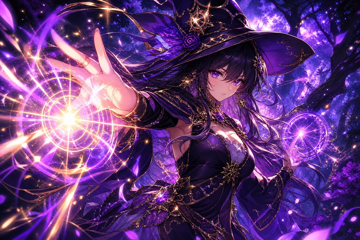 寸止挑战-魔法少女紫晶传说动漫演示